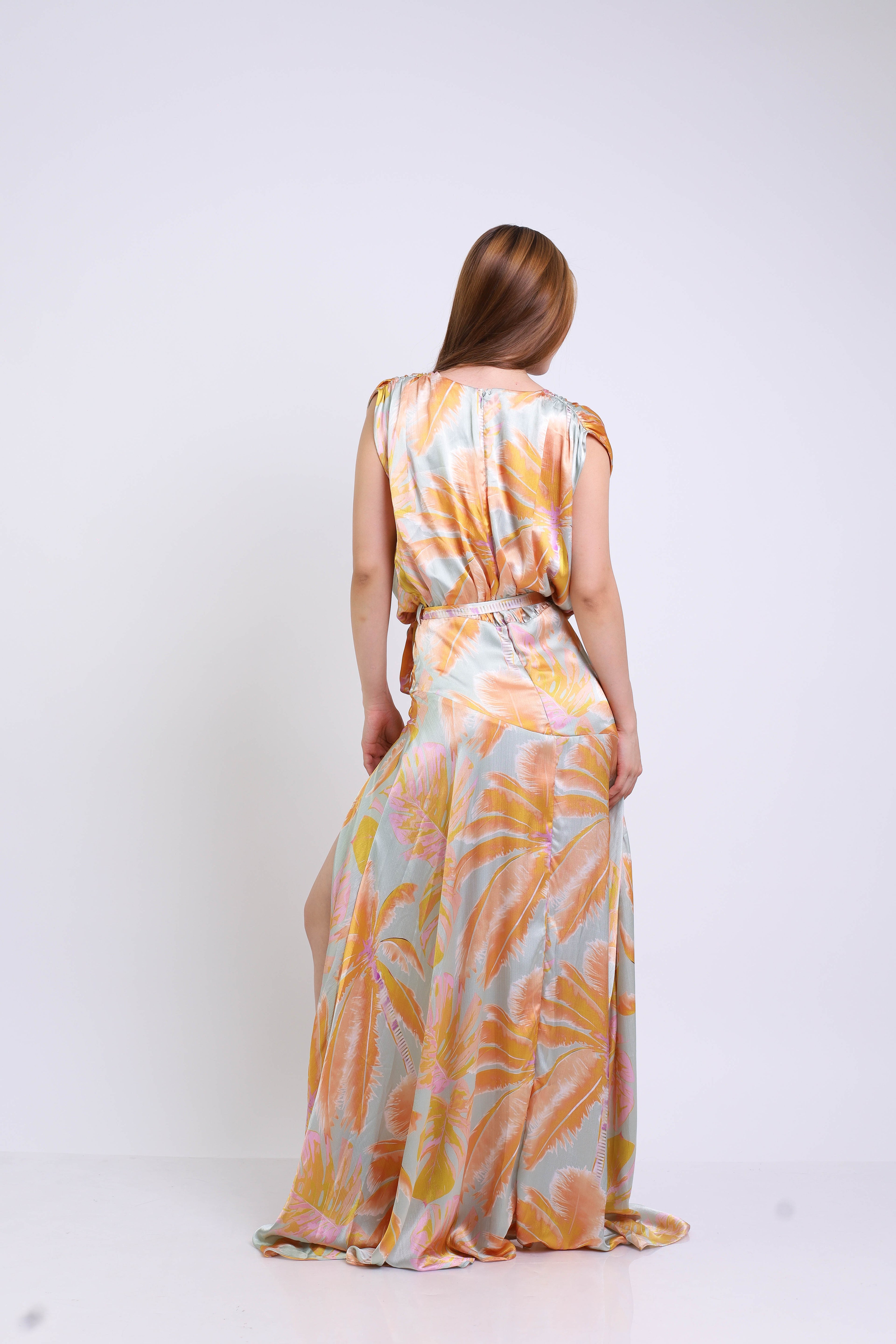 Vestido Maxi Tropical Pastel