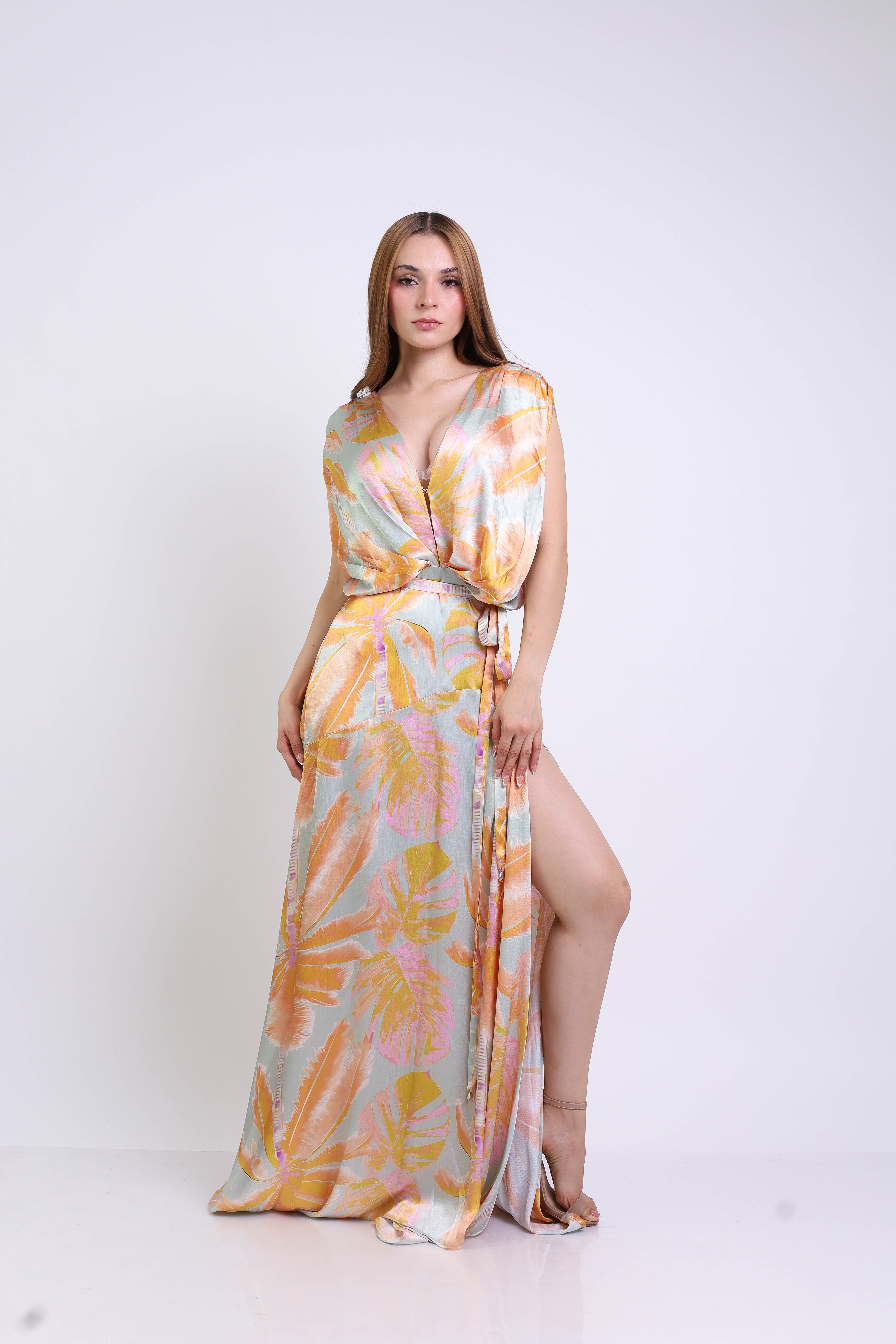 Vestido Maxi Tropical Pastel