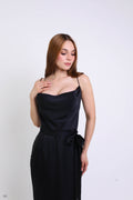 Vestido Negro Satinado