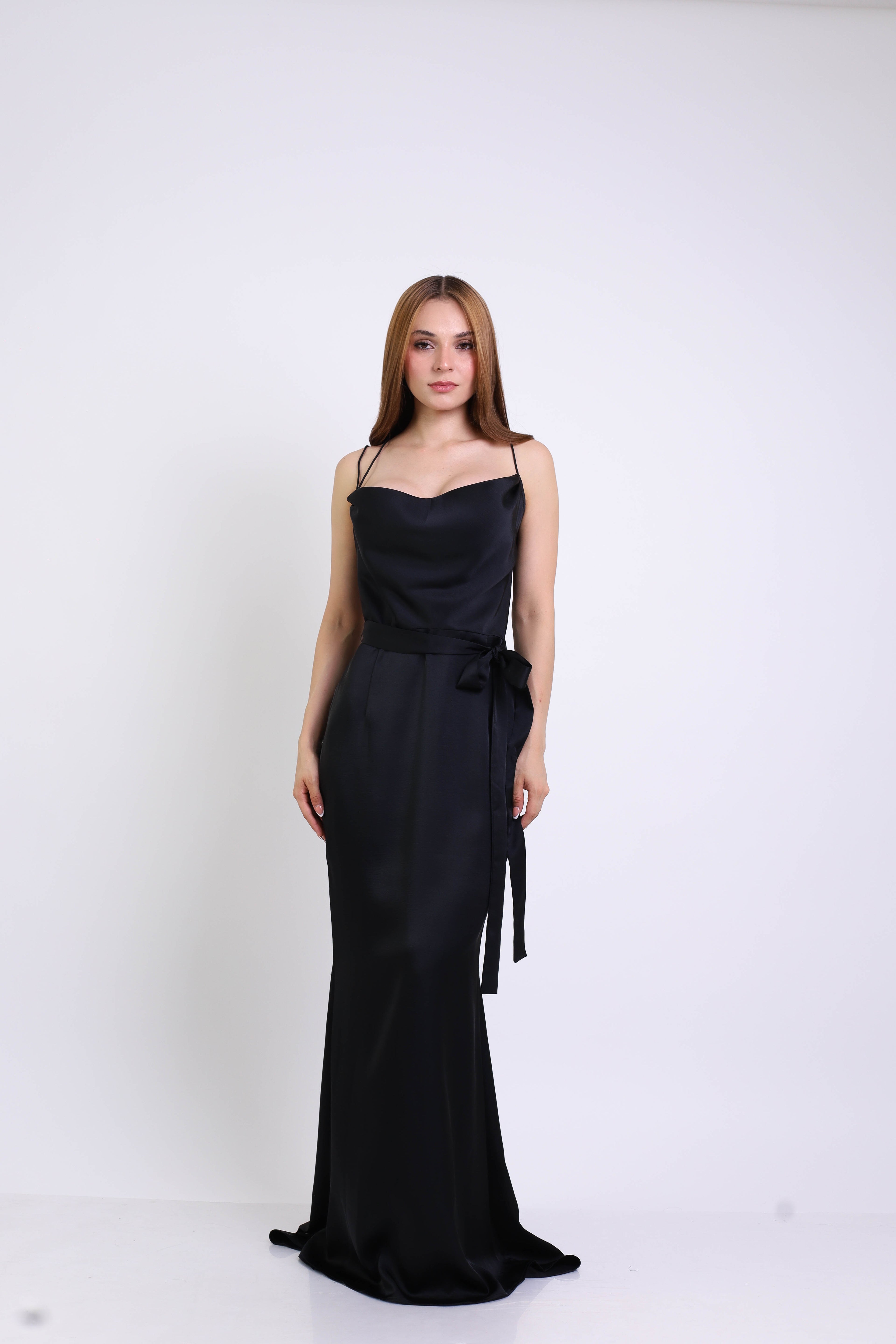 Vestido Negro Satinado